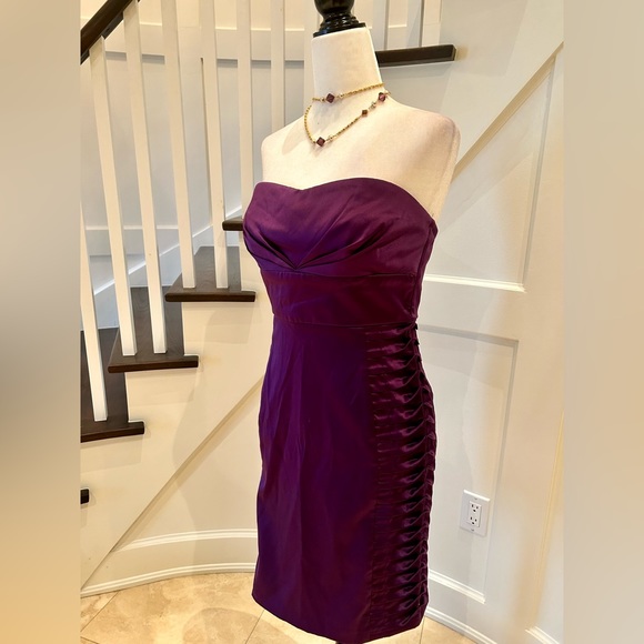 NEW with TAGS!  Purple Bodycon Cocktail Dress - Picture 6 of 9